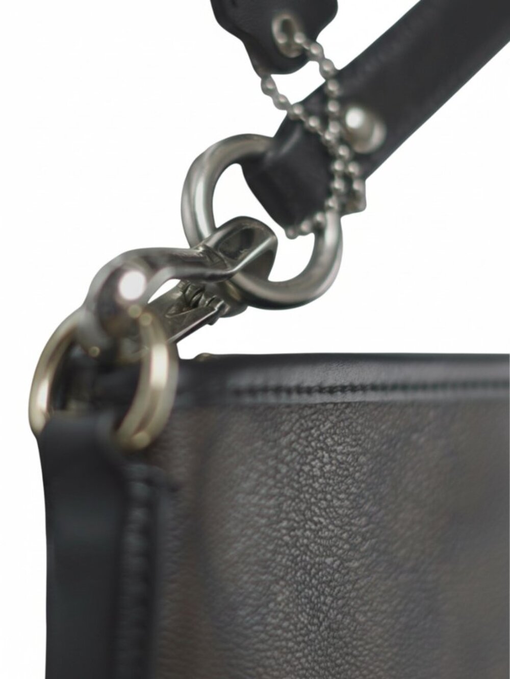 Coach F58297 Signature File Shoulder Bag Messenger Brown Black C Work School EUC - Picture 14 of 15